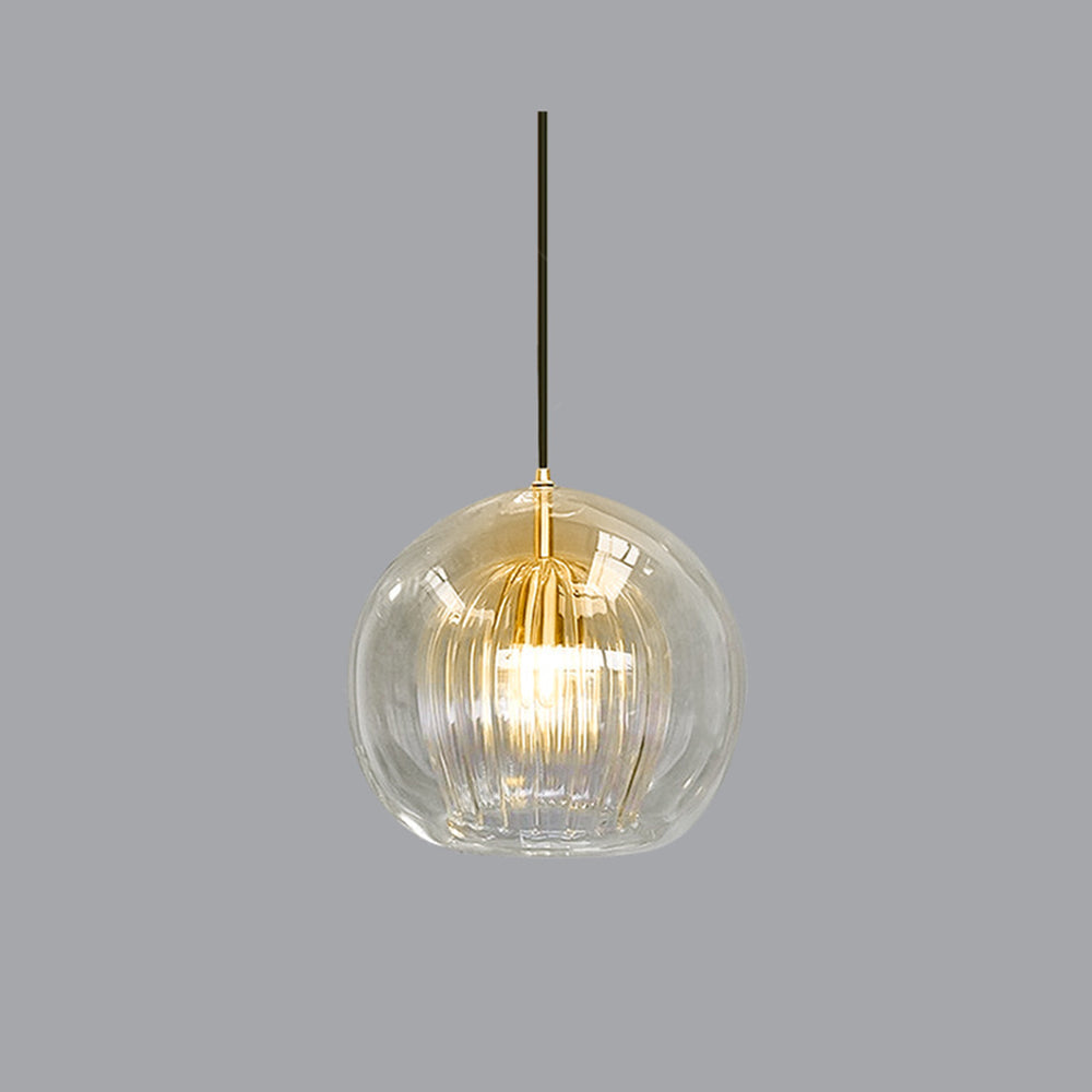 AmberGlow Pendant - Warm Amber Glass Pendant Light