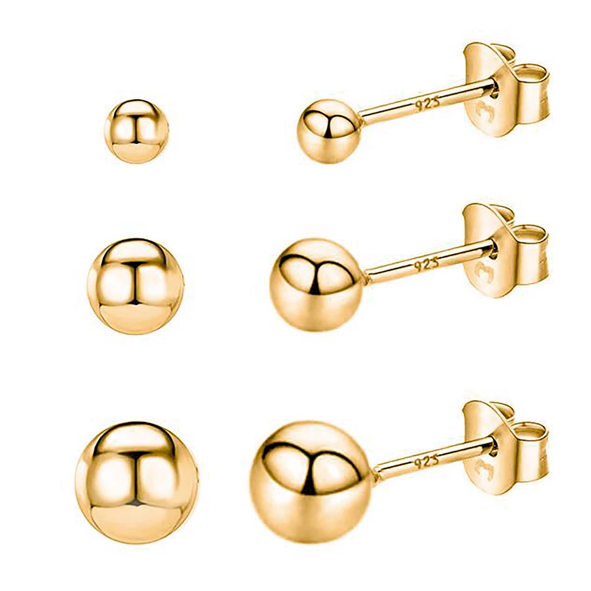 Lunara - Minimalist Round Silver Stud Earrings