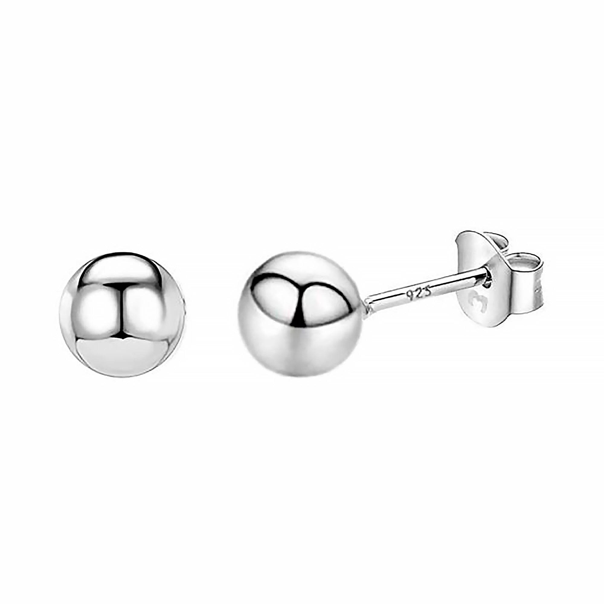 Lunara - Minimalist Round Silver Stud Earrings