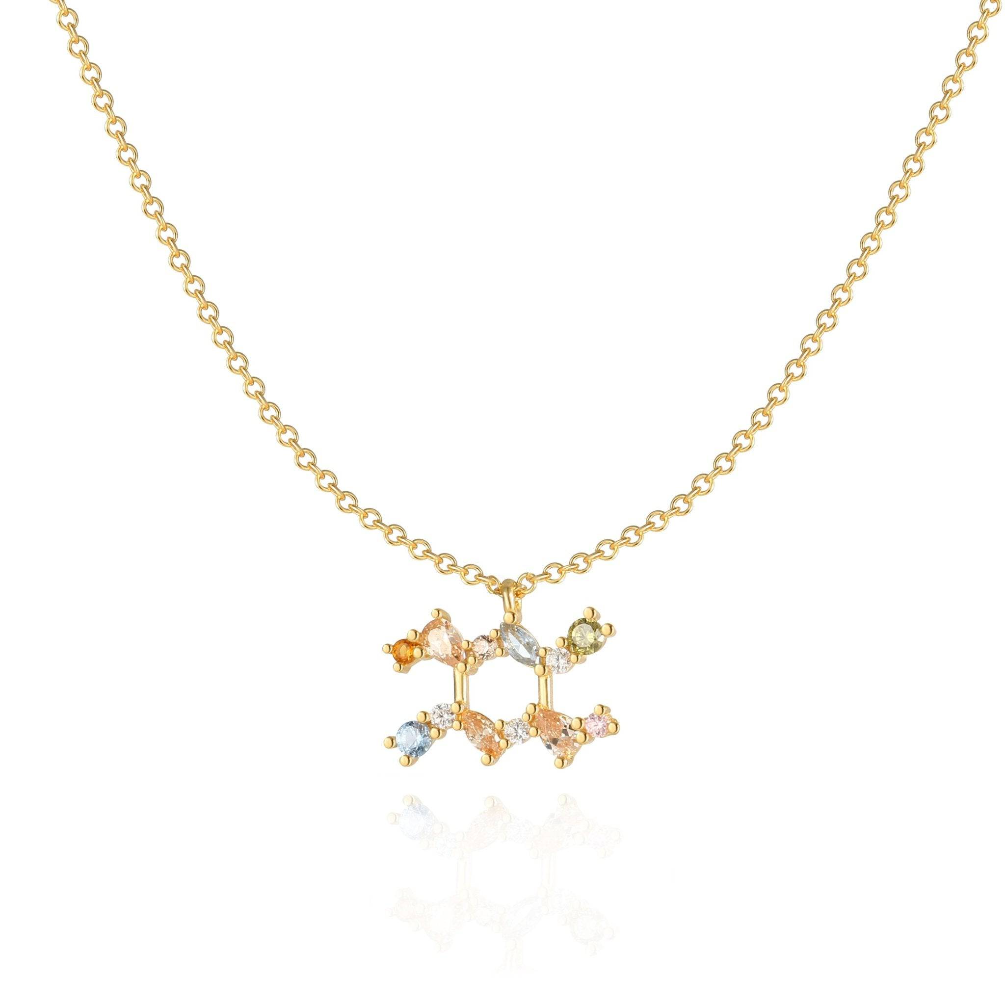 Celestia - Elegant Celestial Star Necklace in Silver