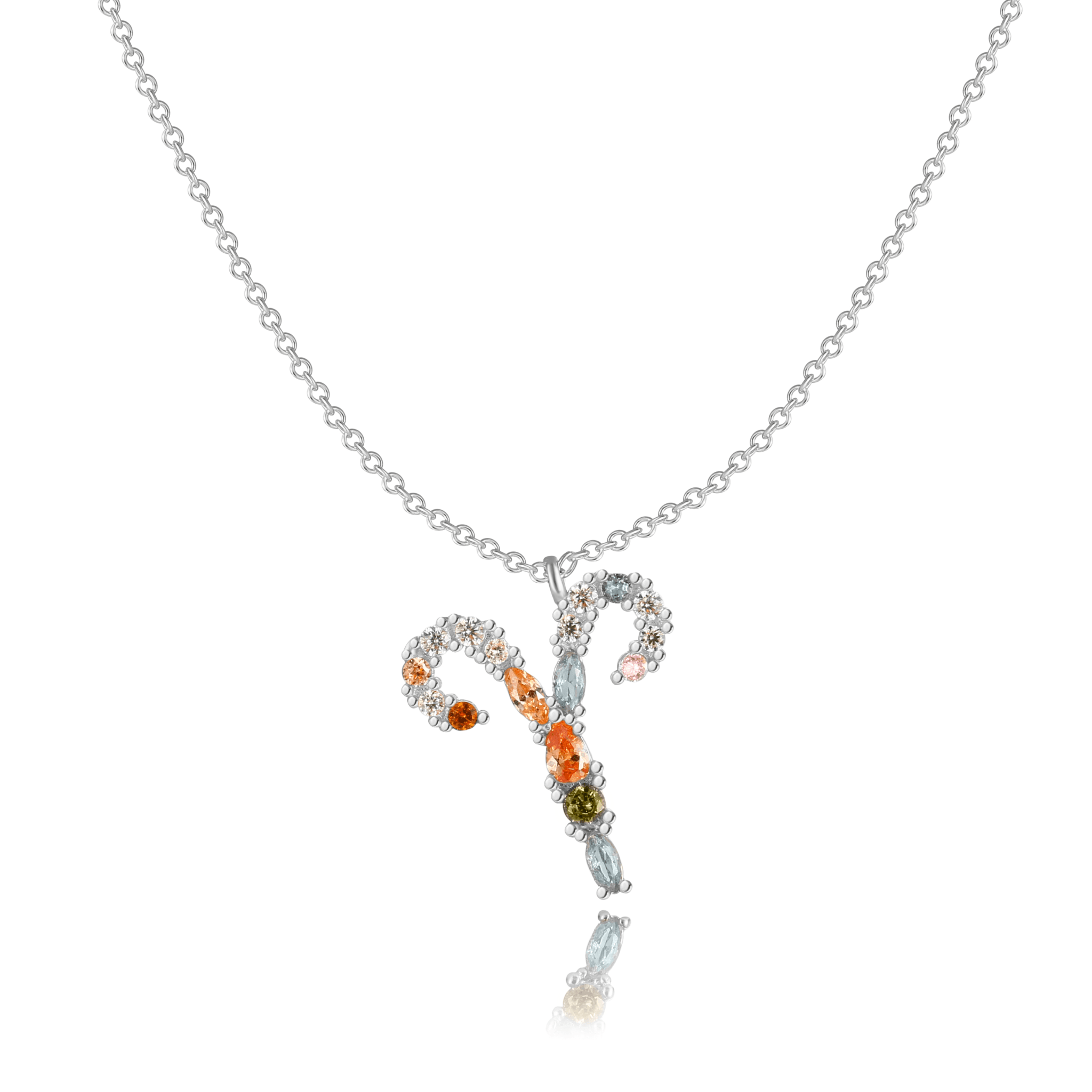 Celestia - Elegant Celestial Star Necklace in Silver