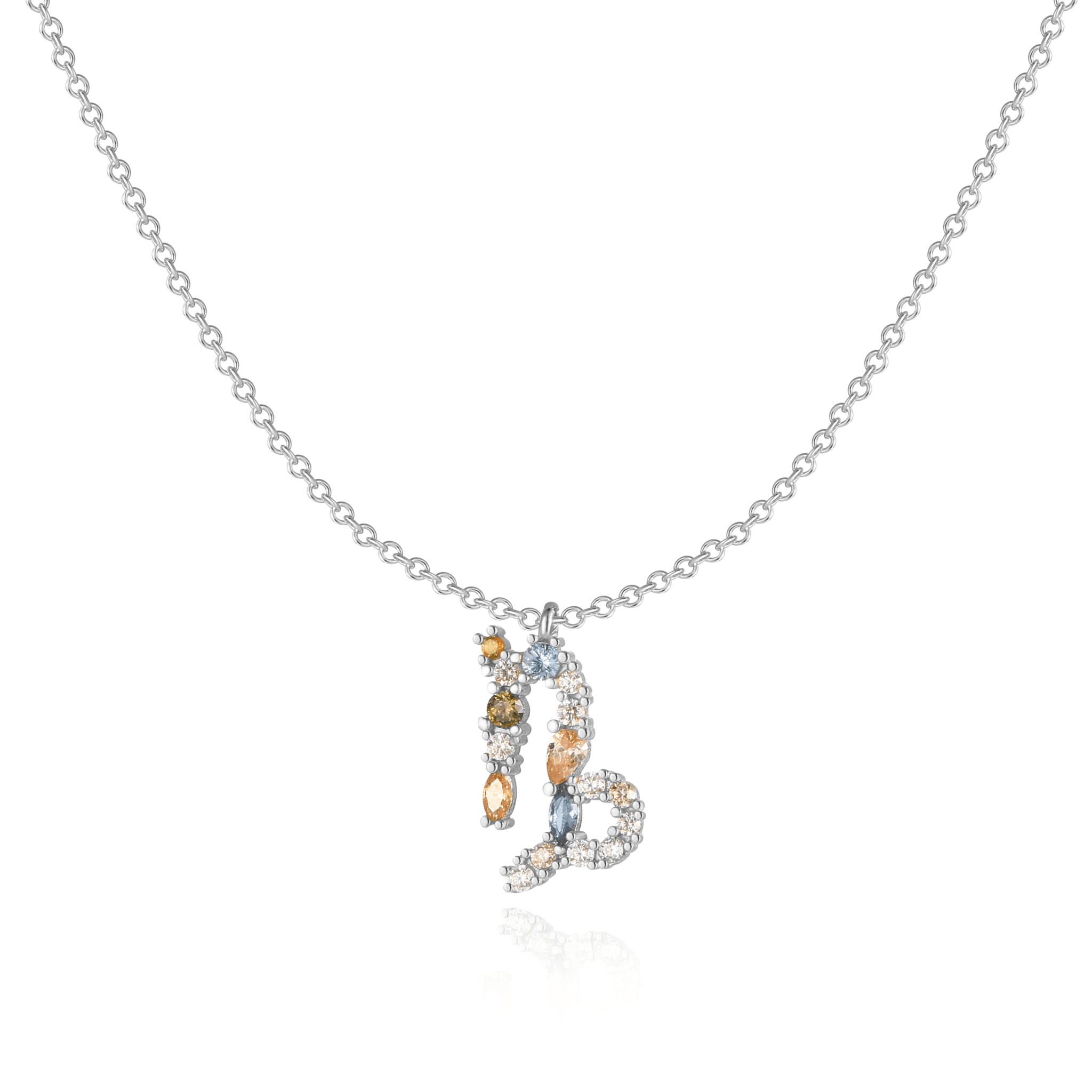 Celestia - Elegant Celestial Star Necklace in Silver