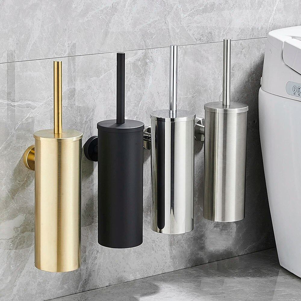 SteelMate - Stainless Steel Wall-Mounted Toilet Brush Holder