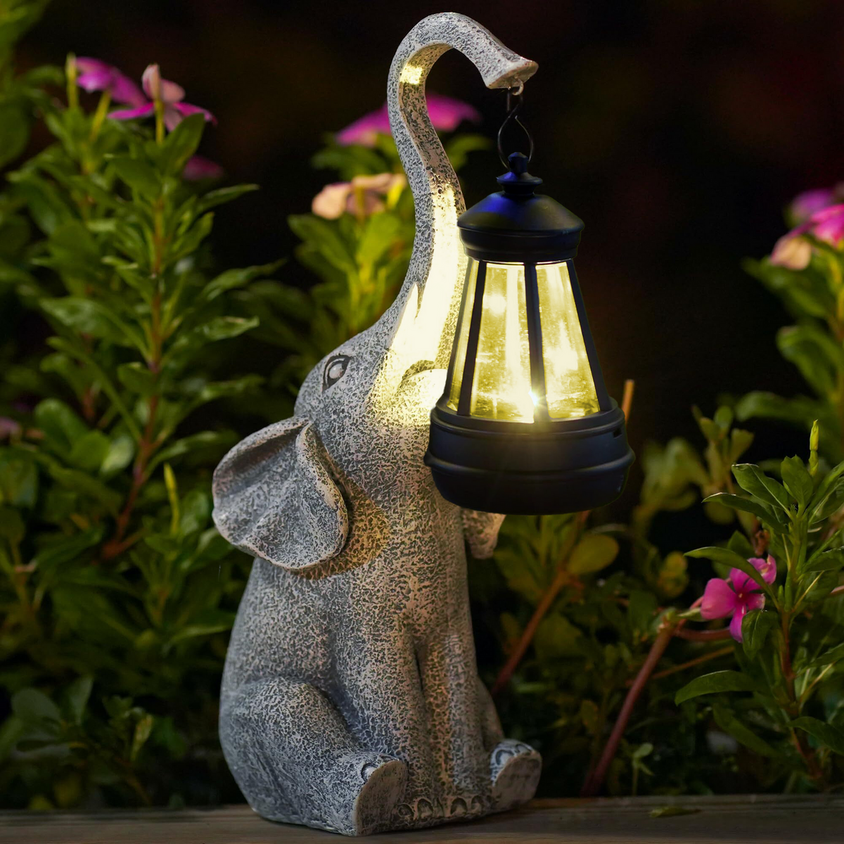 Elephanta Garden Lamp - Solar Elephant Lighting for Warm Evenings