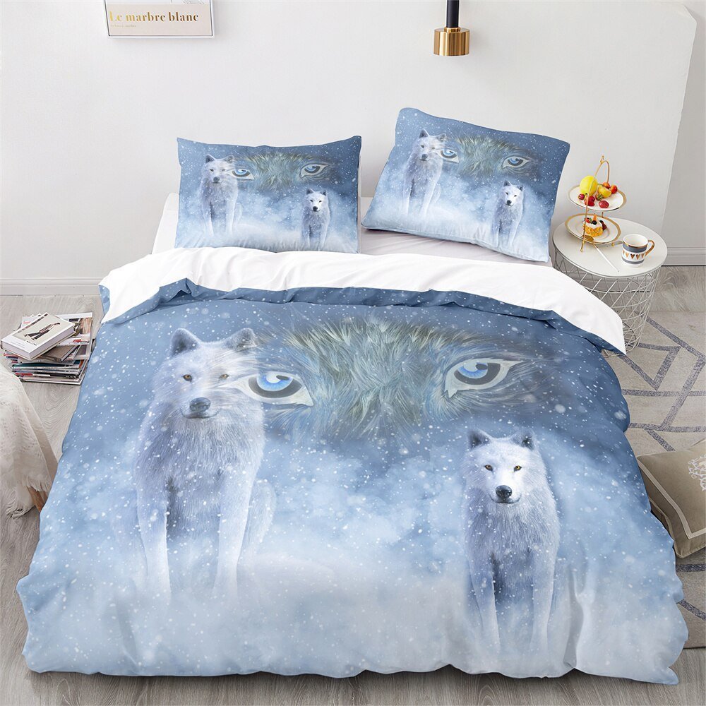Guardian Wolf - Soft Cotton Kids Duvet Cover