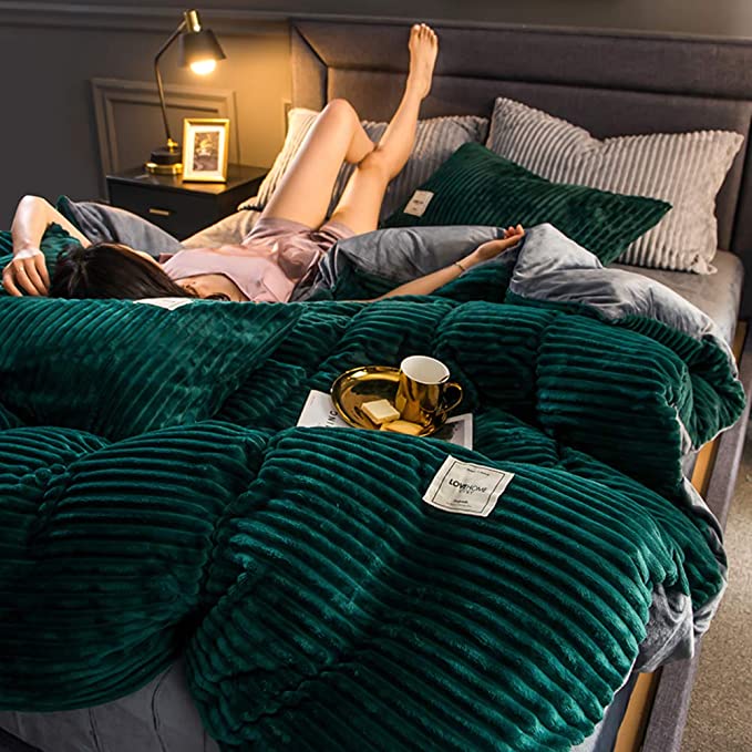 BurrowLux - Cozy Winter Duvet in Fleece and Microfiber