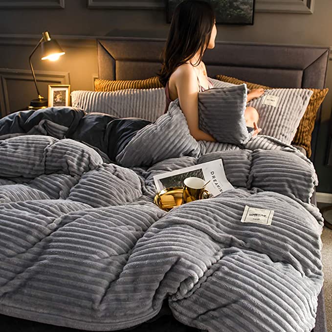 BurrowLux - Cozy Winter Duvet in Fleece and Microfiber