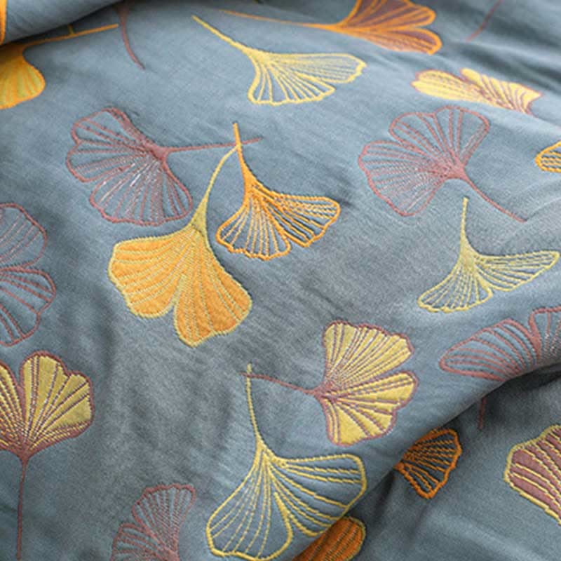 ArborNest - Luxurious Combed Cotton Duvet with Leaf Pattern