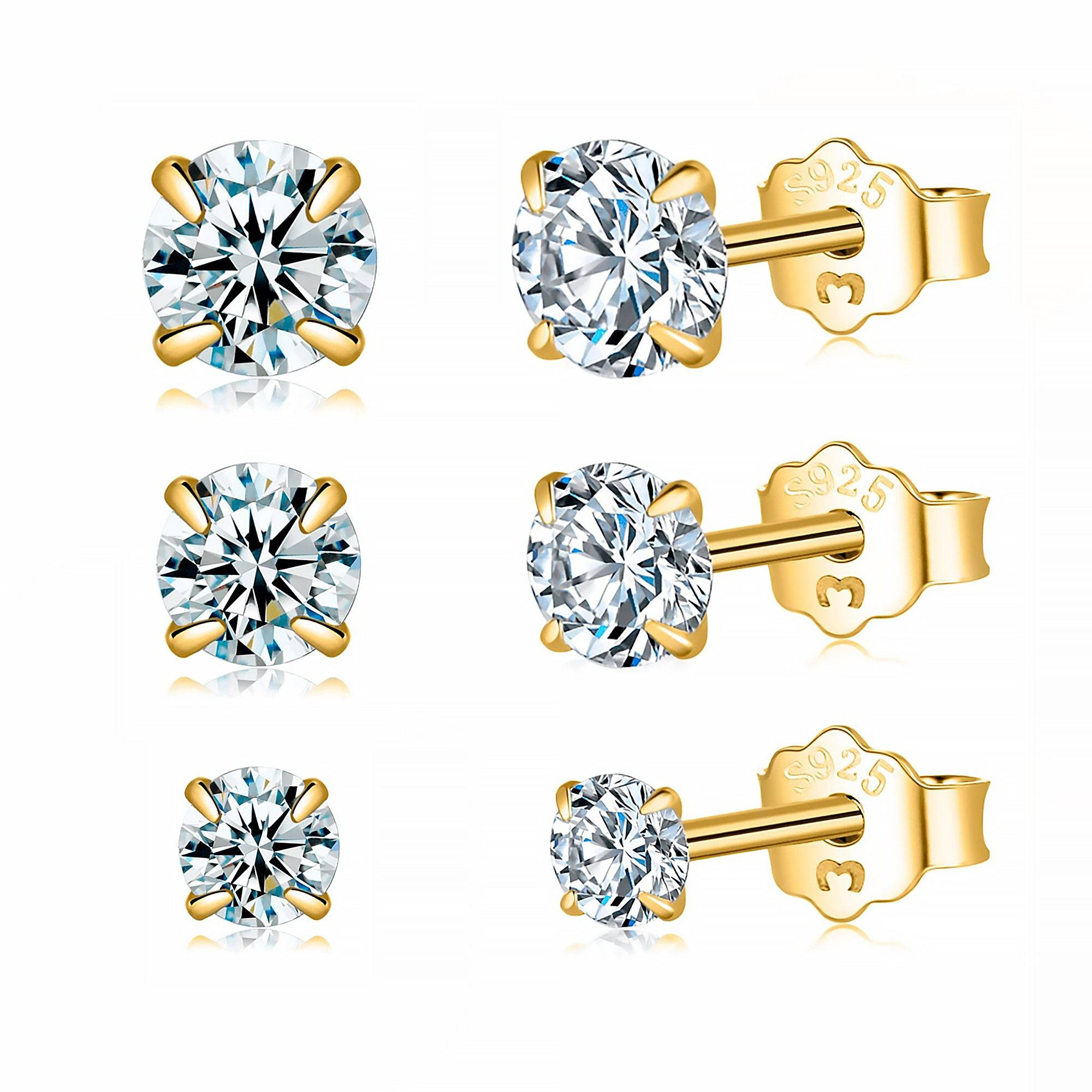 Lynette - Minimalist Round Silver Zirconia Earrings