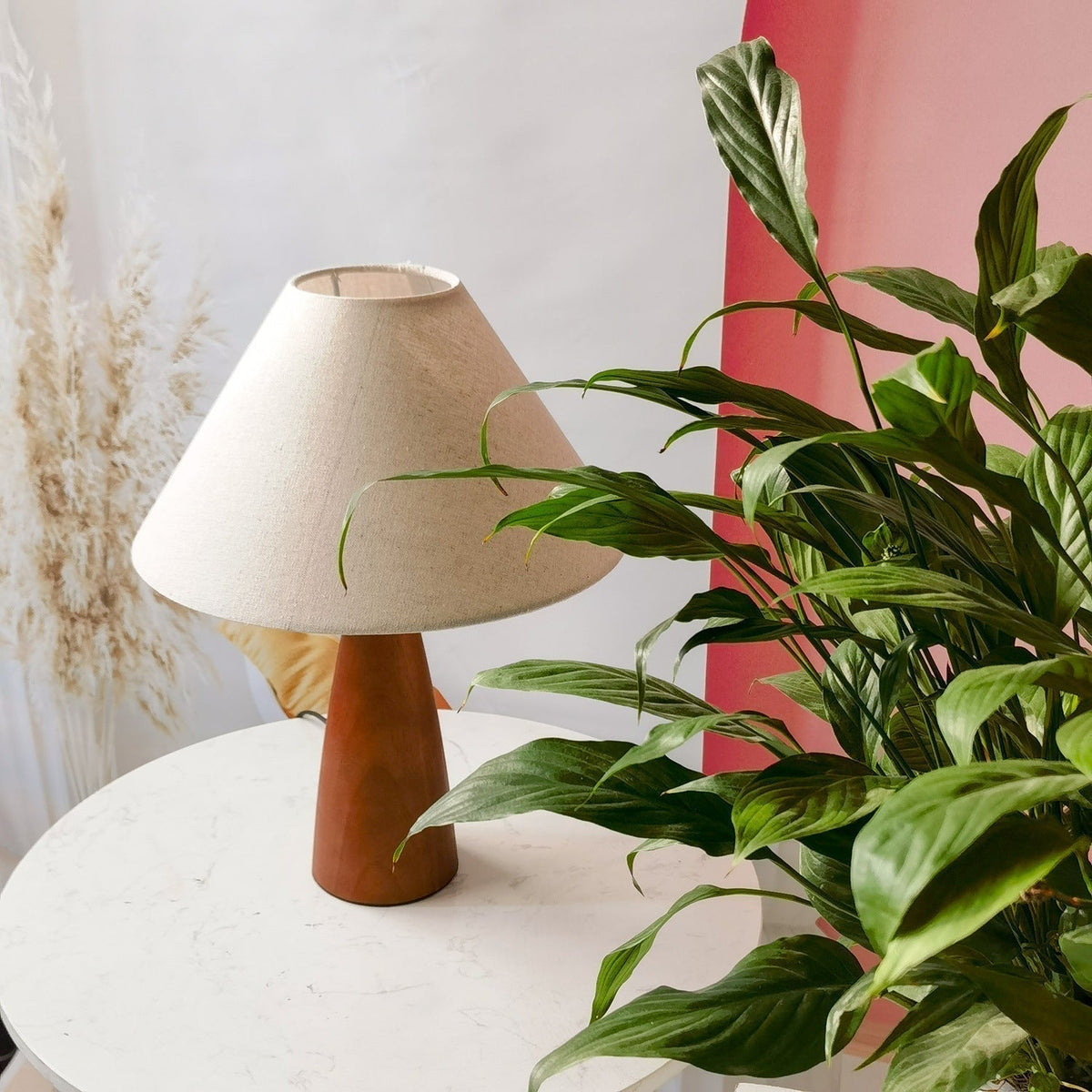 HeritageGlow Lamp - Classic Solid Wood Table Lamp