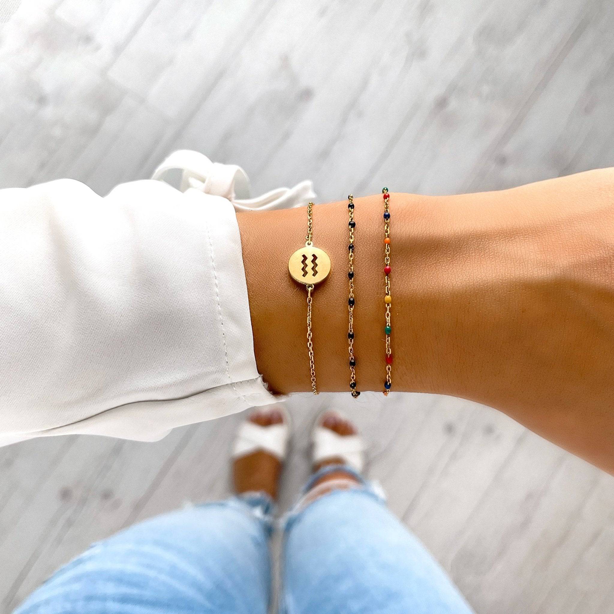 Lyra - Elegant Personalised Silver Zodiac Bracelet