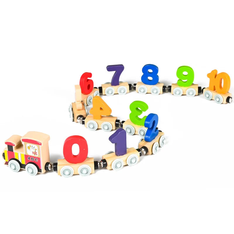 NoviRail - Magnetic Number Train Wooden Educational Toy