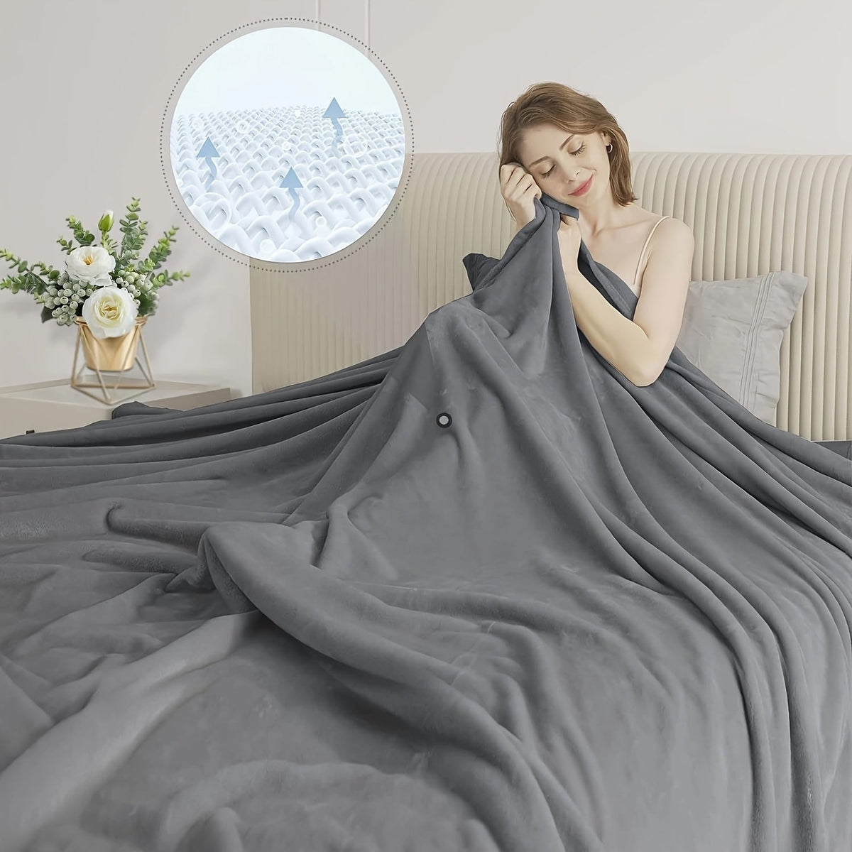 UltraSoft - Reversible Ultra-Soft Fleece Throw Blanket