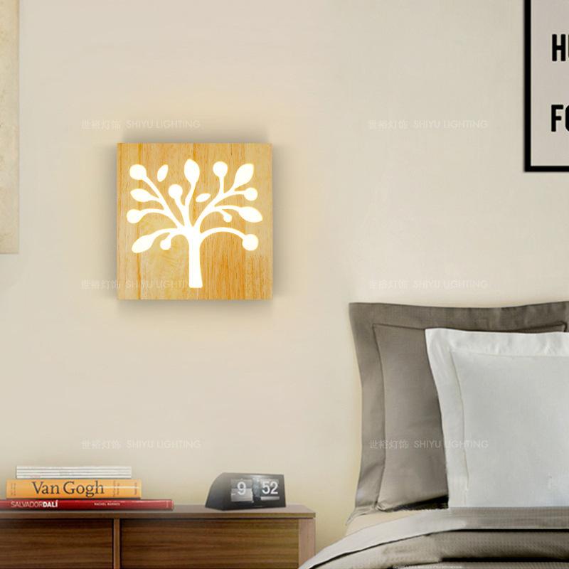 NatureShine - Solid Wood LED Wall Light for a Natural Glow