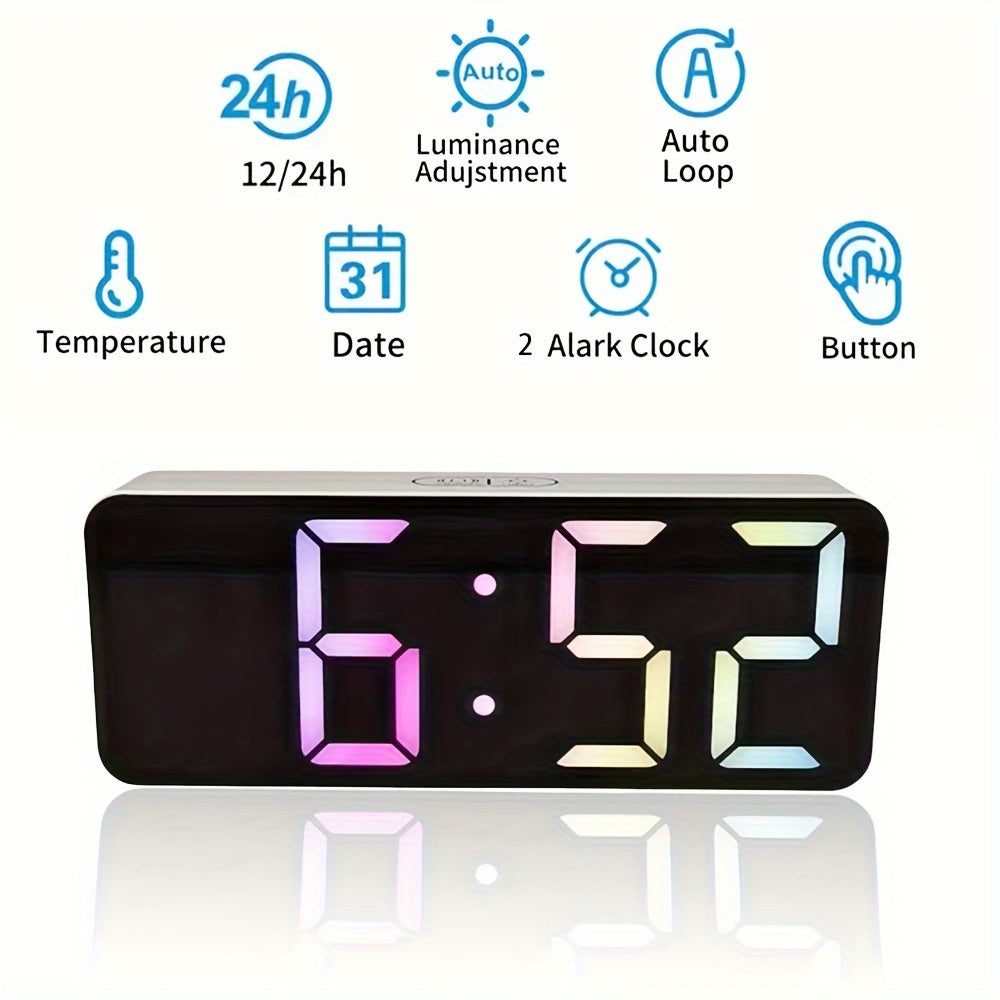 TimeGlow - Elegant LED Alarm Clock with Adjustable Brightness
