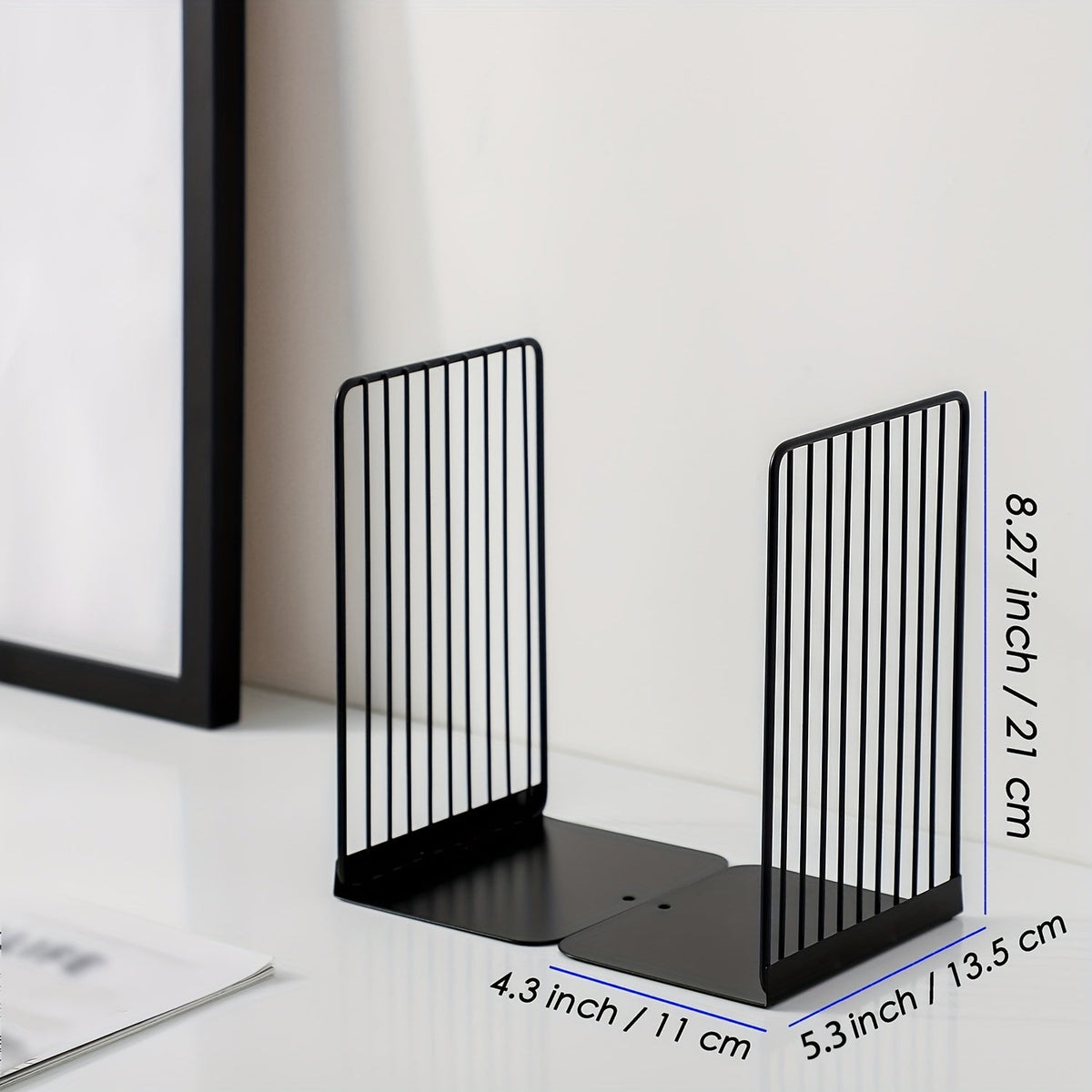 IronHold - Elegant Metal Bookends for Perfect Organization