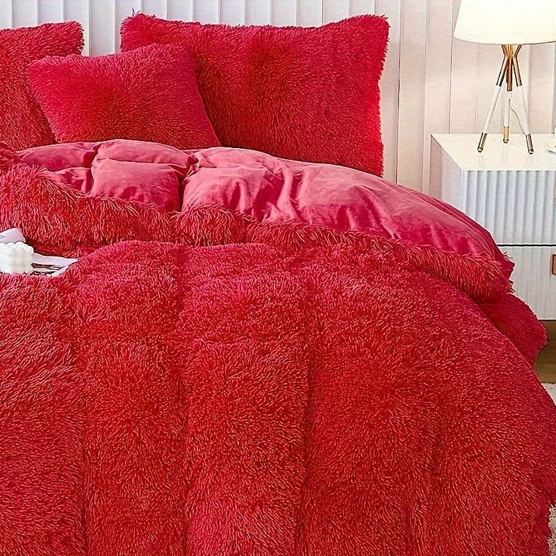IndulgeNest - Ultra Soft Plush Duvet Cover Set with Zip Closure