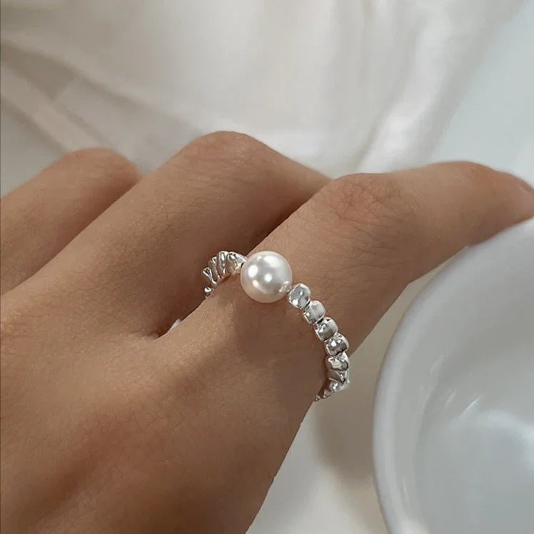 Stella - Bague perle galaxie à la touche céleste