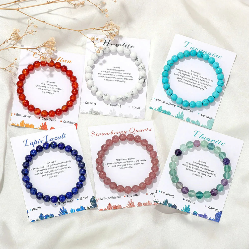 Aria - Bracelet en cristaux naturels à l'énergie guérissante
