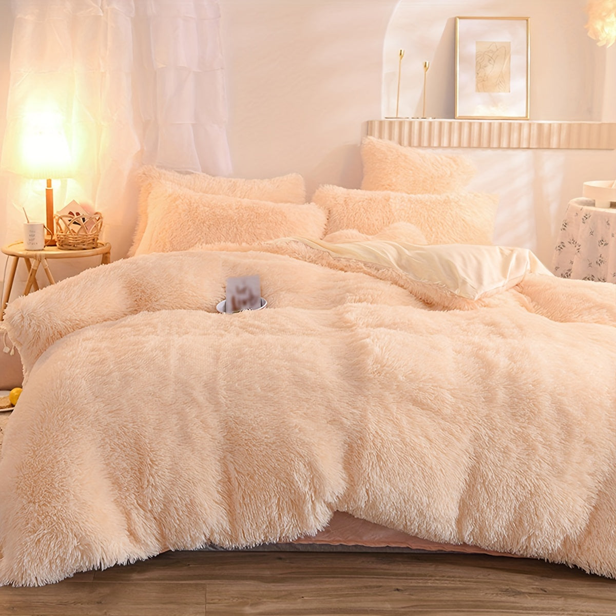 IndulgeNest - Ultra Soft Plush Duvet Cover Set with Zip Closure