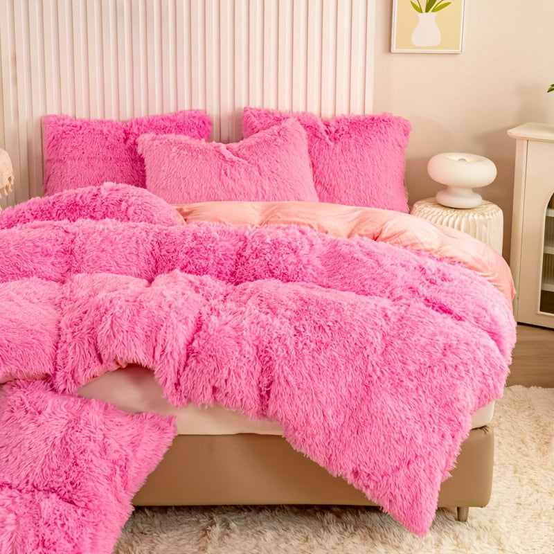 IndulgeNest - Ultra Soft Plush Duvet Cover Set with Zip Closure