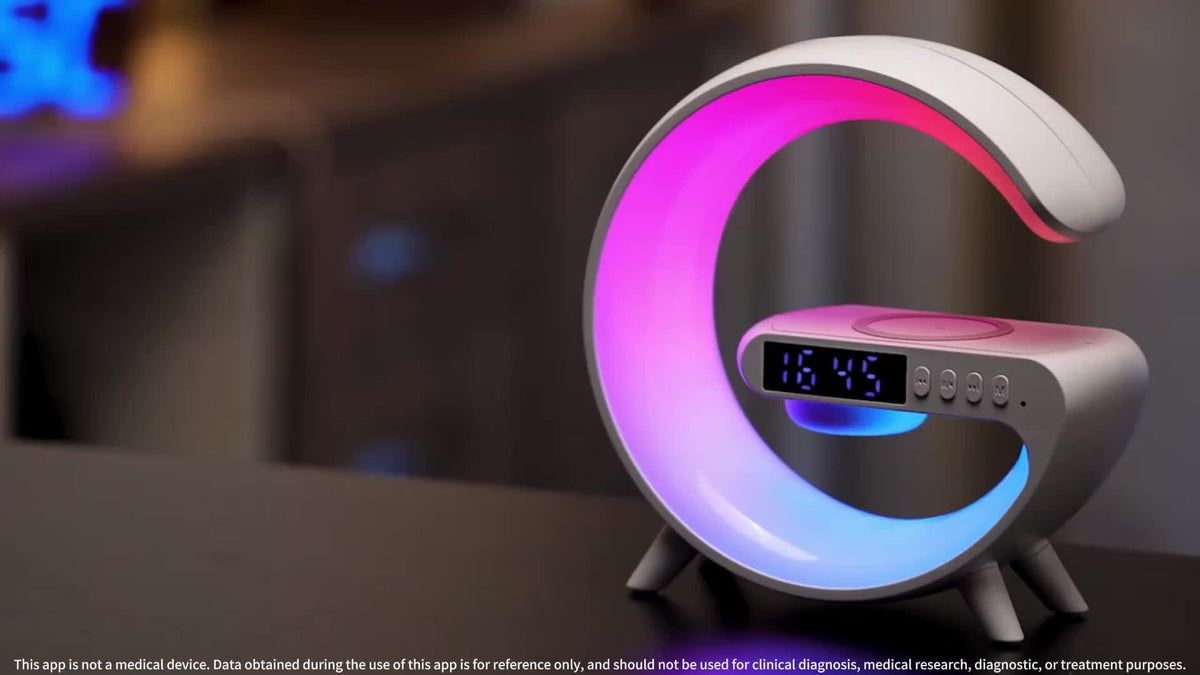 SlimLamp - Minimalist Table Lamp with Alarm Clock and Wireless Charging