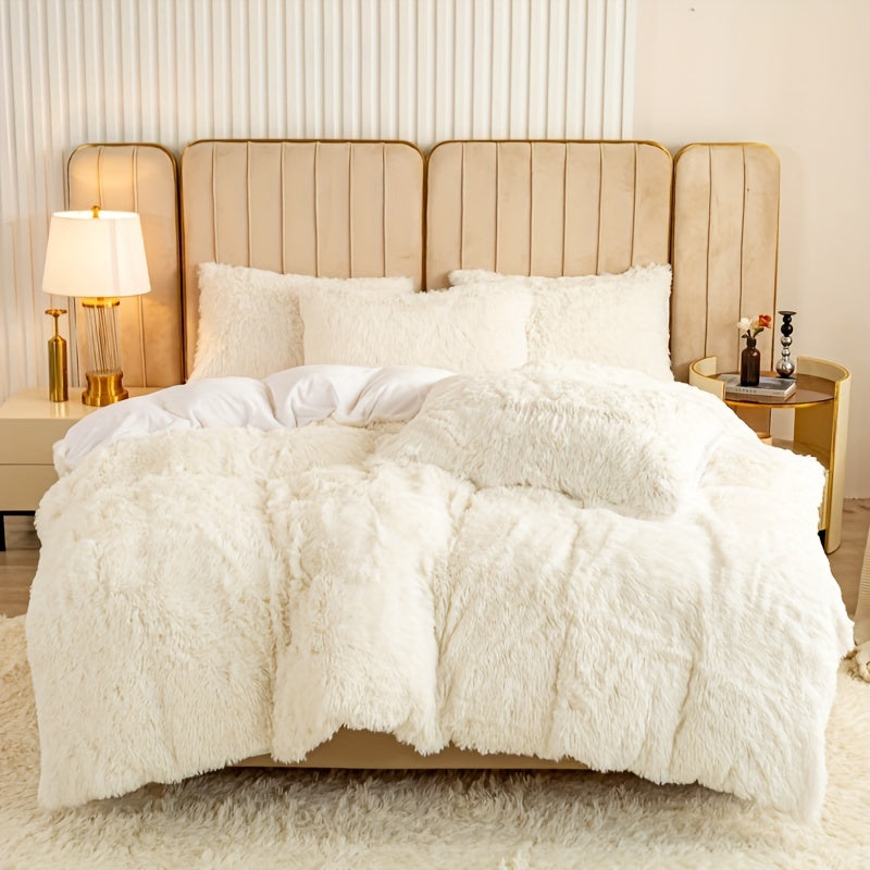 IndulgeNest - Ultra Soft Plush Duvet Cover Set with Zip Closure