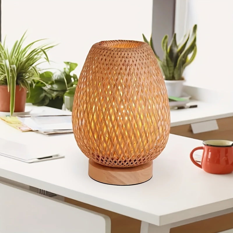 BambooGlow - Handcrafted Bamboo LED Table Lamp