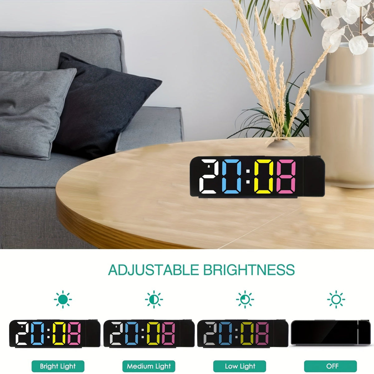 TimeView - Modern Digital Alarm Clock with Time Projection