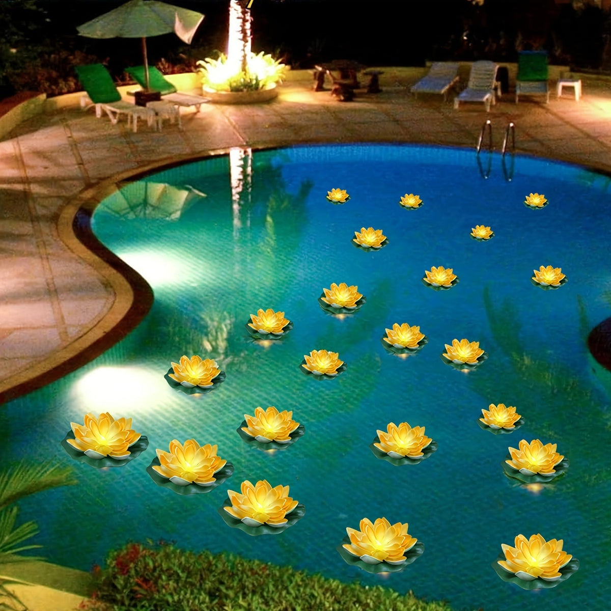 Upetal - Lotus-Shaped LED Solar Garden Lanterns