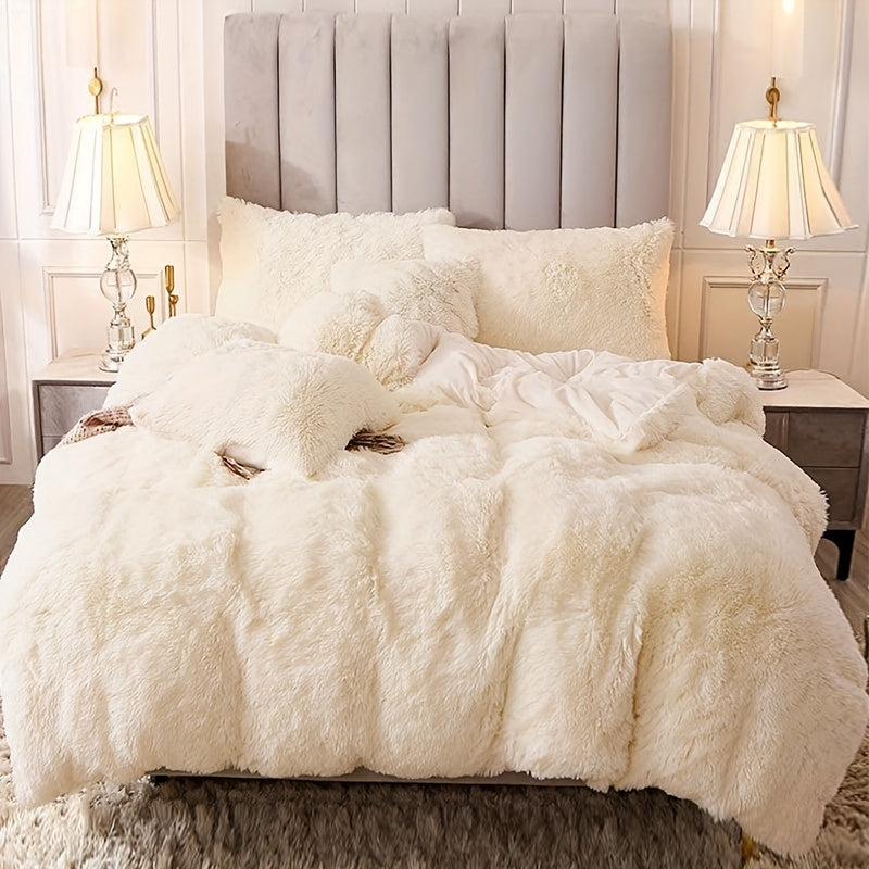 IndulgeNest - Ultra Soft Plush Duvet Cover Set with Zip Closure