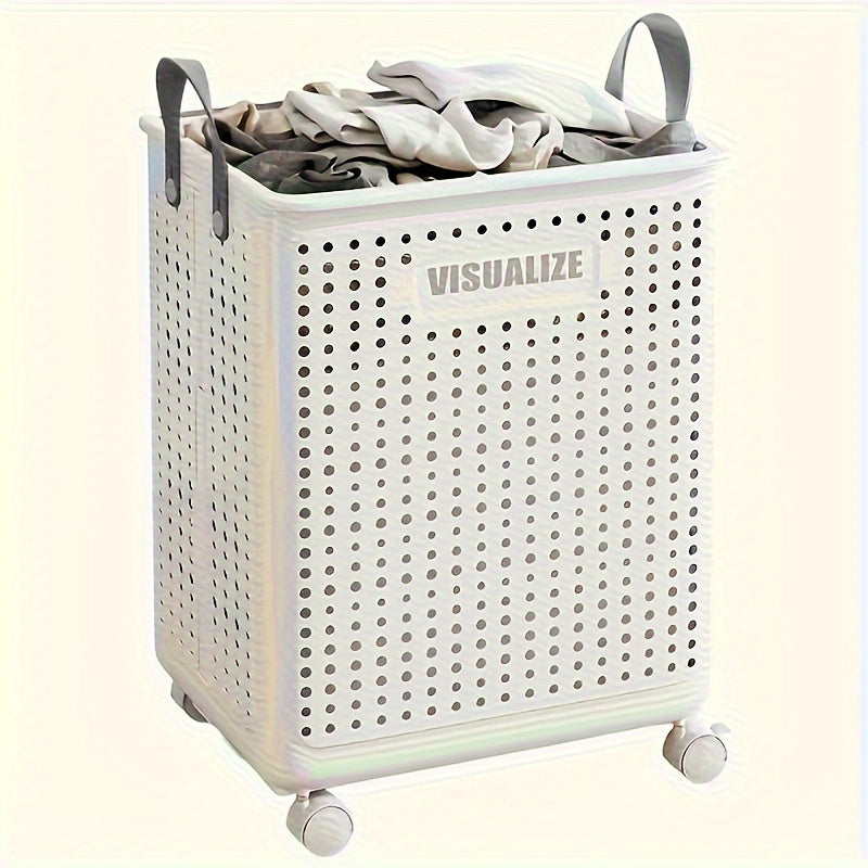 Efficient - Foldable Laundry Basket on Wheels for Easy Transport