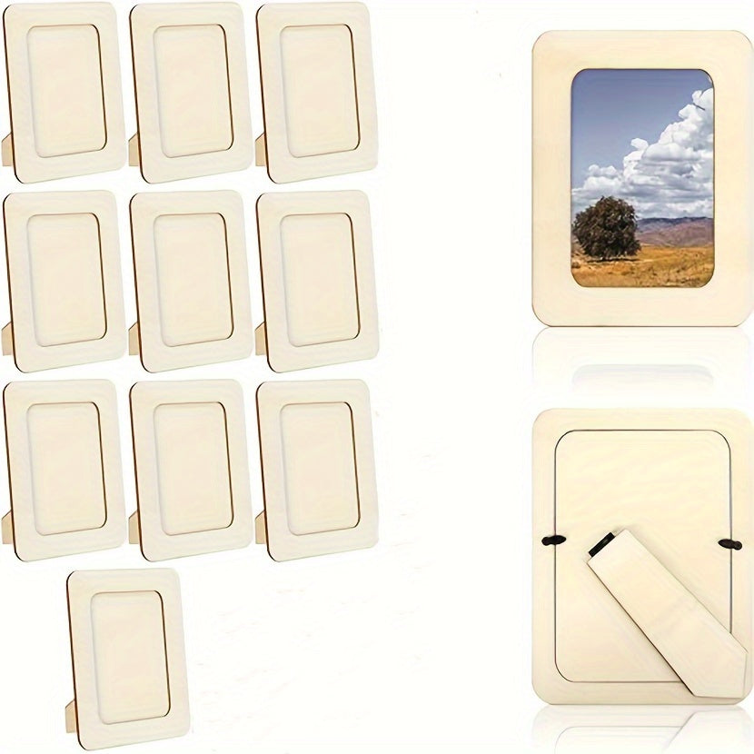 Gallanwood - Set of 10 Customizable Wood Photo Frames