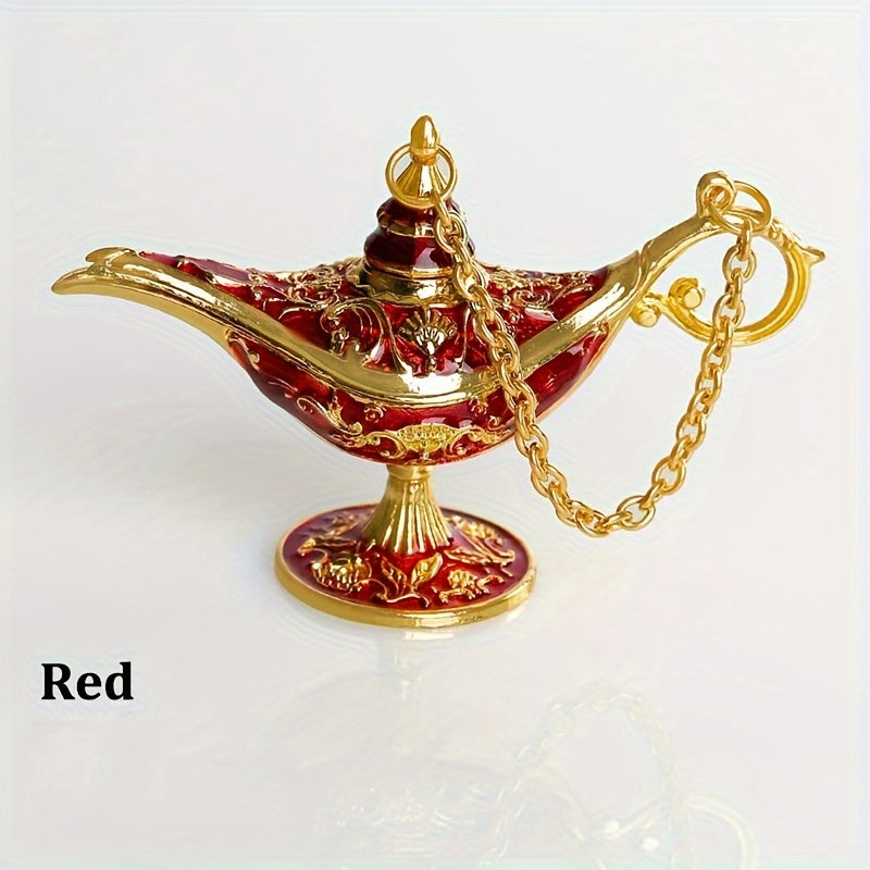 AladdinWish Lamp - Vintage Metal Oil Lamp for Oriental Decor
