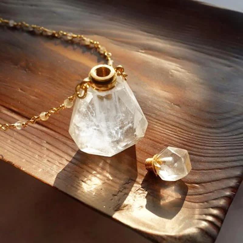 Iris - Collier flacon de parfum en cristal