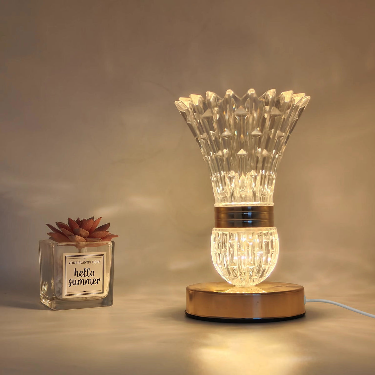VaseLicht - Dimmable Crystal Acrylic LED Table Lamp