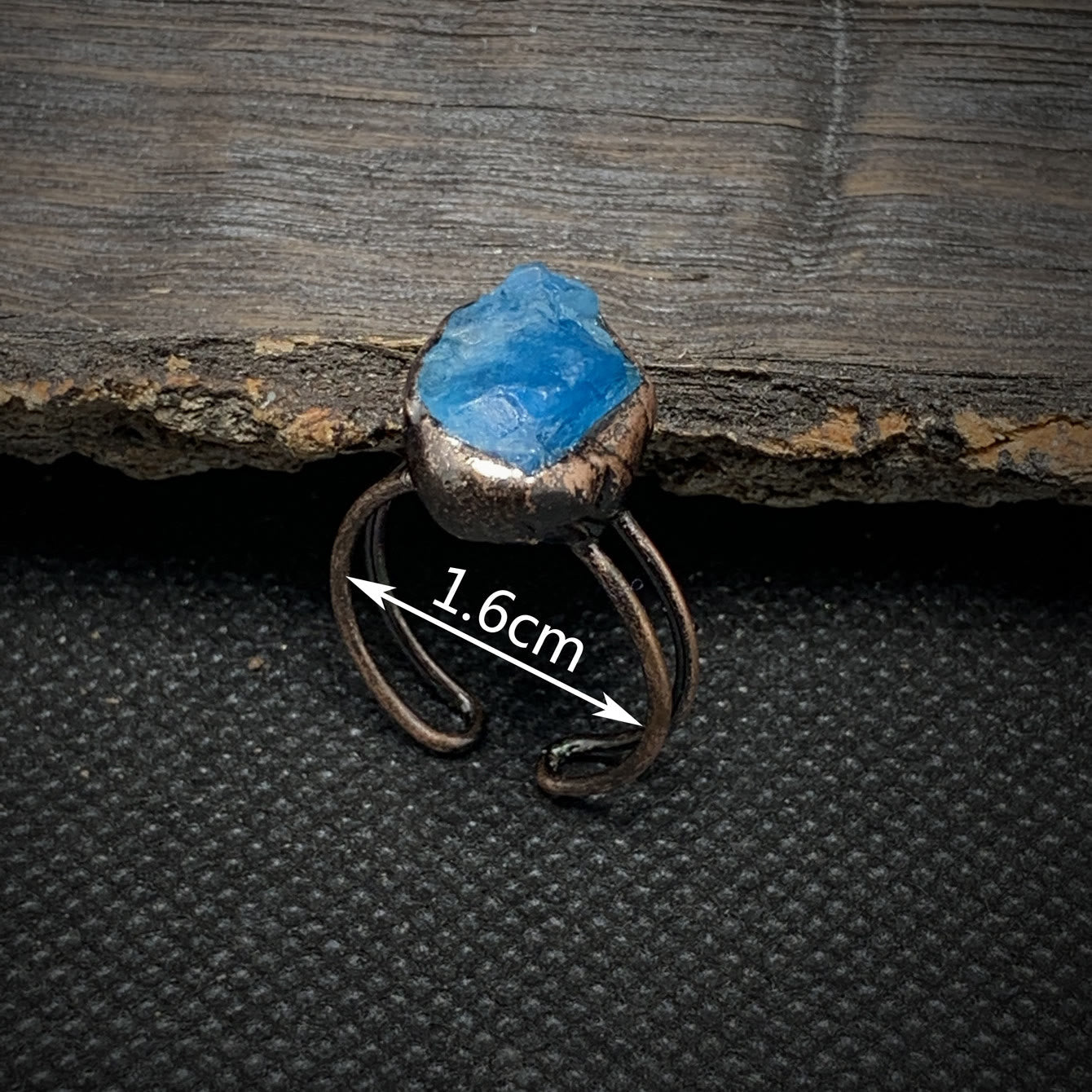 Selina - Bague pierre de naissance naturelle brute réglable