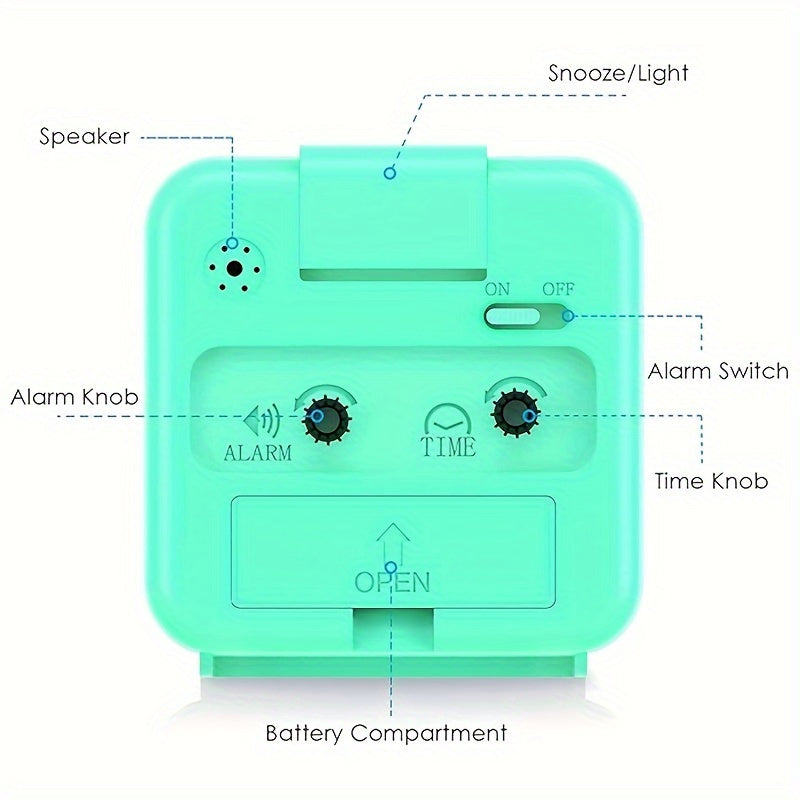 TimeEase - Elegant Alarm Clock with Luminous Hands