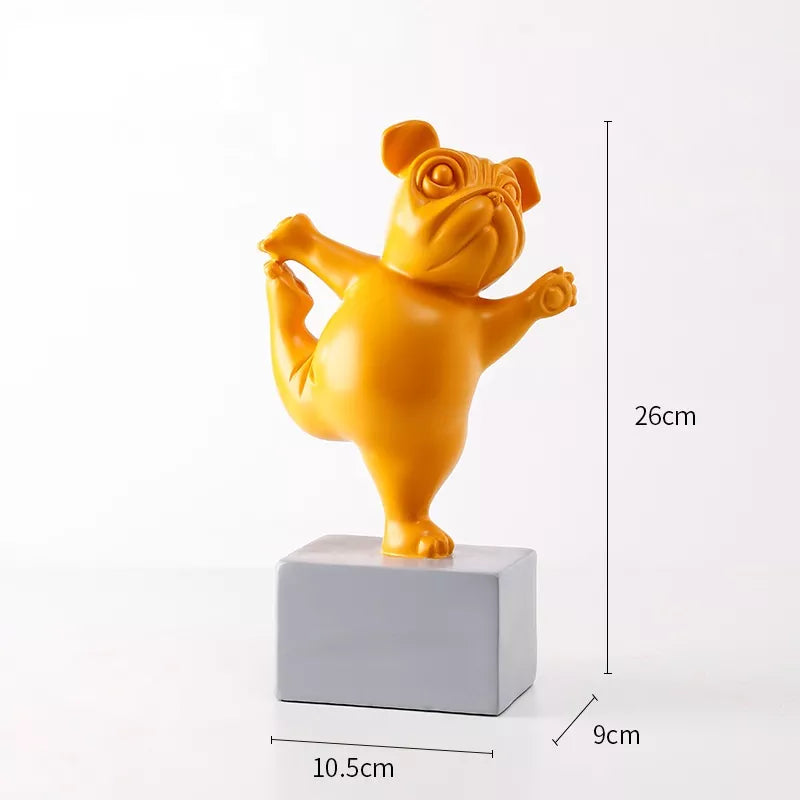 HappyPup - Sculptures de Bouledogue Ludiques pour la Décoration Intérieure