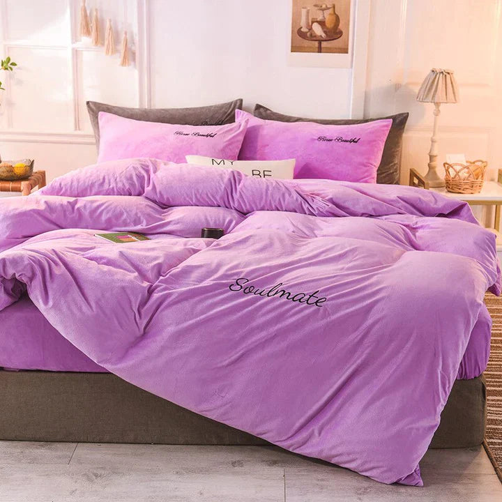 SilkCloud - Soft Warm Fleece 3-Piece Bedding Set
