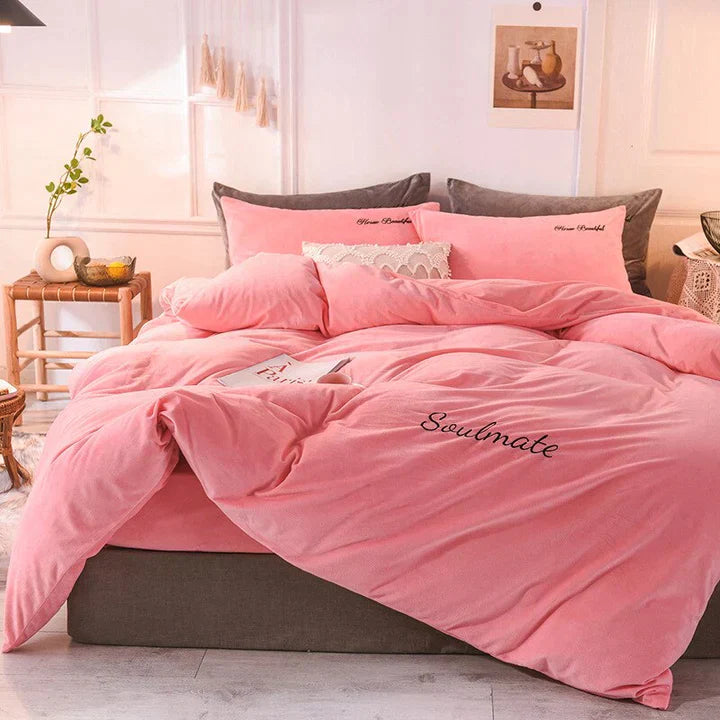 SilkCloud - Soft Warm Fleece 3-Piece Bedding Set