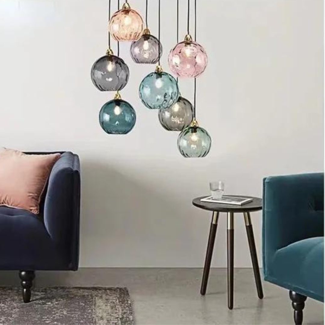 MajesticGlobe - Elegant Glass Globe Pendant Light for Luxurious Interiors