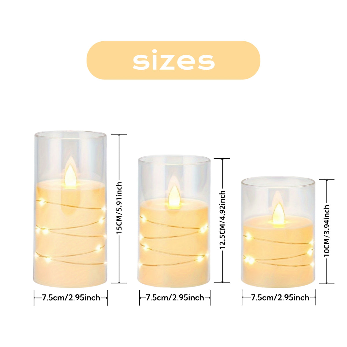 Iuflare - LED Candle Set with Remote Control and Timer
