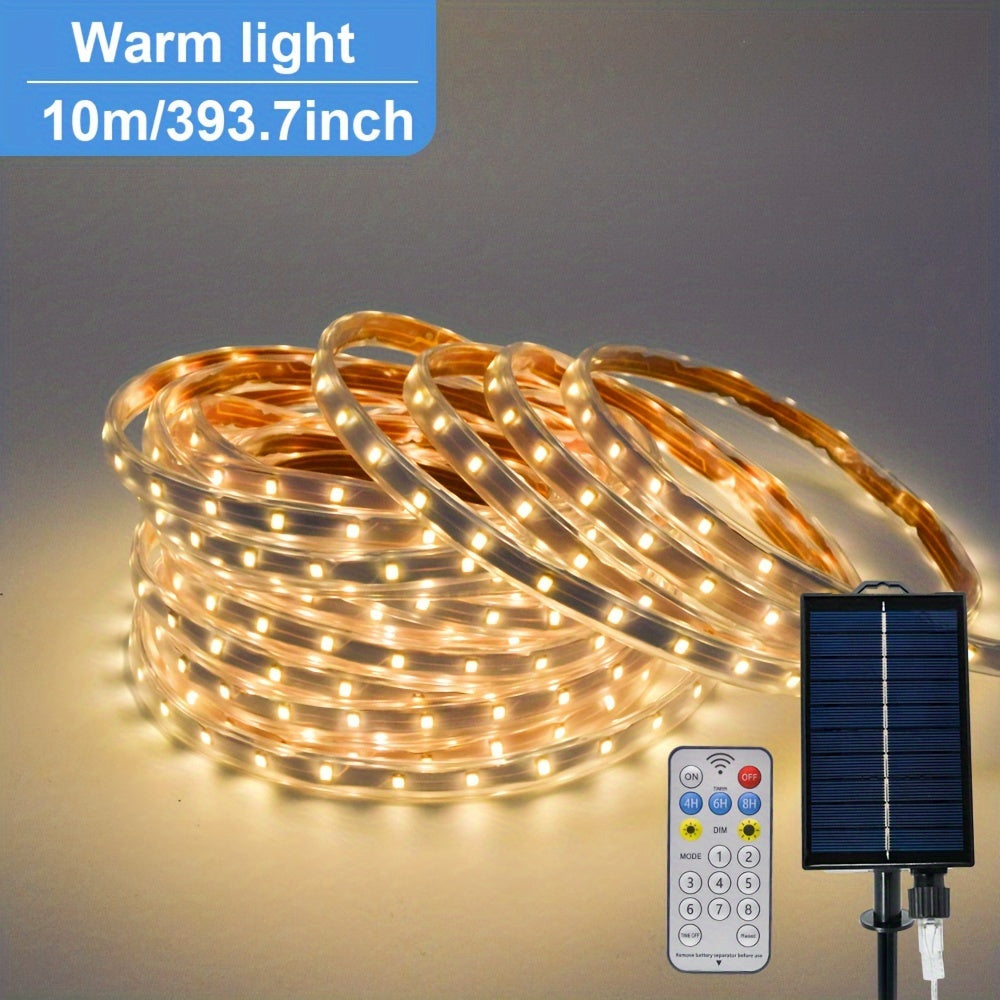 SolarFlex Light - Flexible Solar LED Strip with Remote Control for Outdoor Use