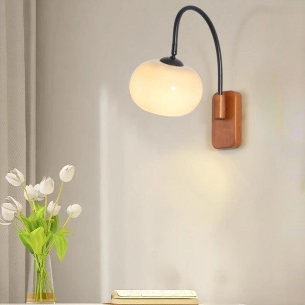 Orbite - Applique Murale Élégante en Verre Kaki