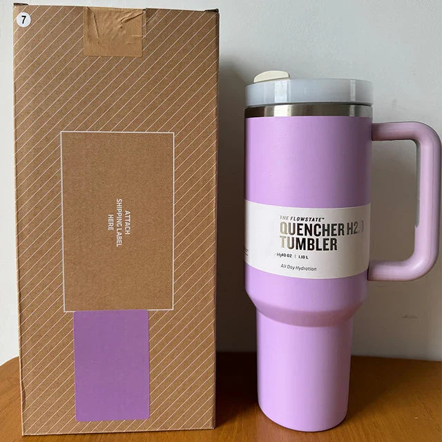 HydratePro - 1180ml Insulated Water Bottle with FlowState Lid