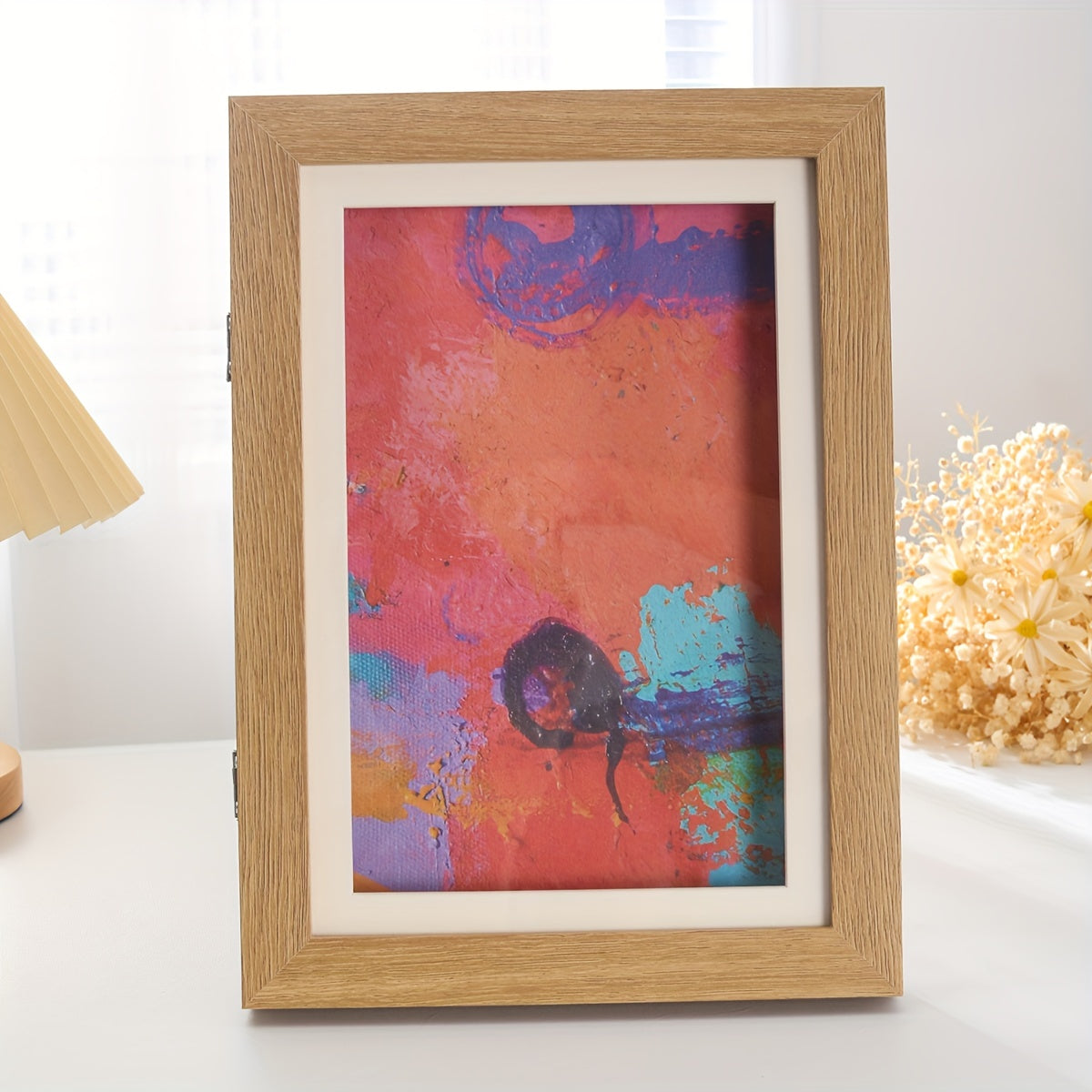 KidArtFrame - Wooden Kids Photo Frame with Front Opening
