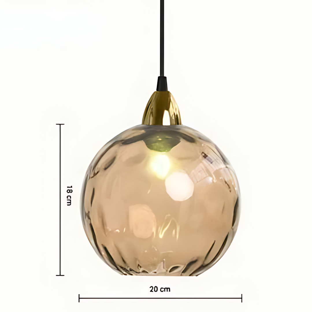 MajesticGlobe - Elegant Glass Globe Pendant Light for Luxurious Interiors