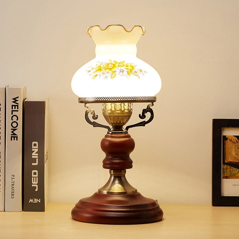 GlowSophie - Classic Ceramic Table Lamp in Deep Red