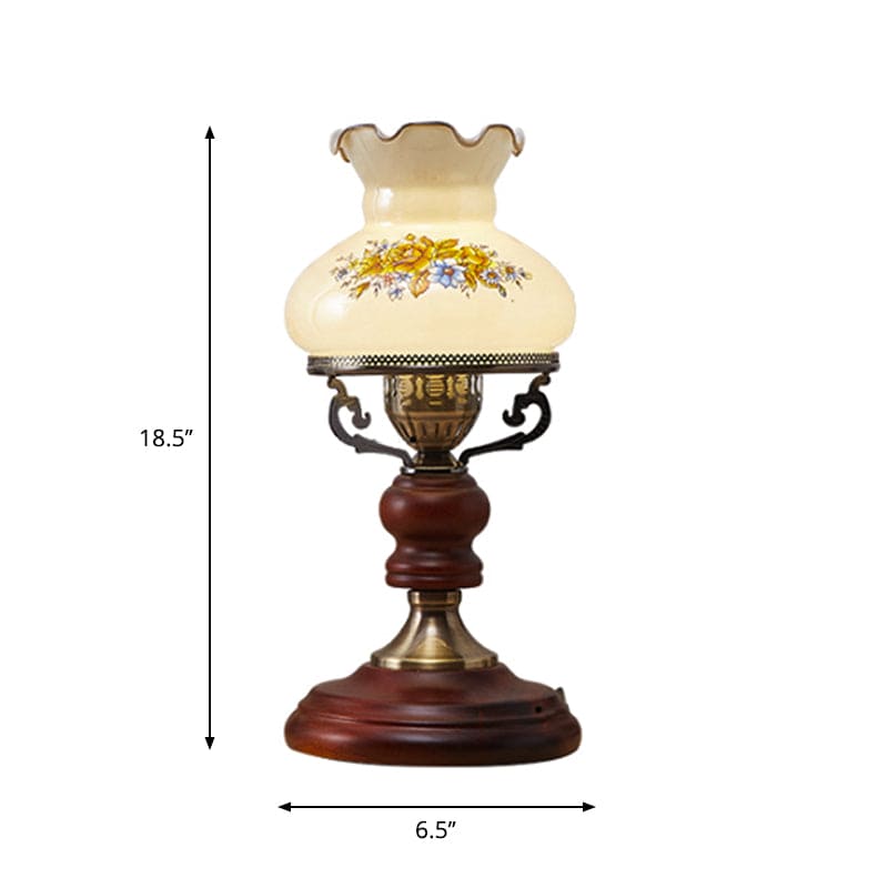 GlowSophie - Classic Ceramic Table Lamp in Deep Red